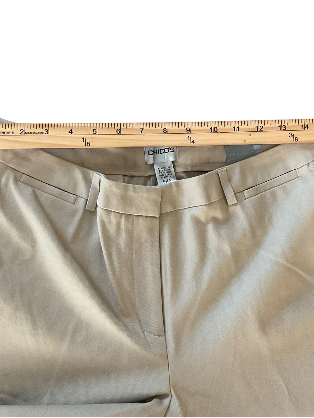 NWT Chico’s Getaway Brandon Modern Khaki Pants Size 2 Tall Stretch Trouser - Picture 8 of 10